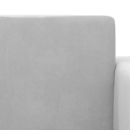 Divano per Bambini Grigio Chiaro in Morbido Peluche