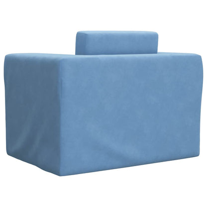 Divano per Bambini Blu in Morbido Peluche | homemem39
