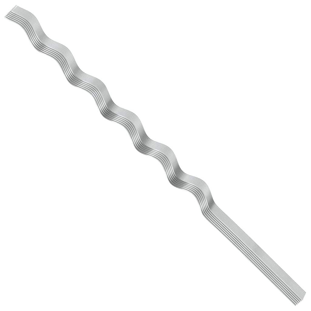 Supporto per piante 50 pcs Argento 150 x 0,6 x 0,6 cm Acciaio | homemem39
