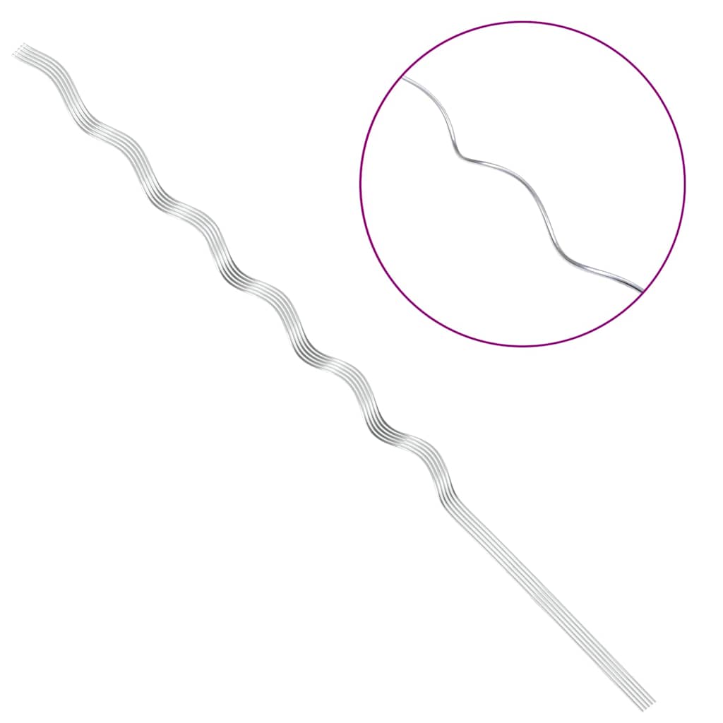 Supporto per piante 5 pcs Argento 110 x 0.6 x 0.6 cm Acciaio