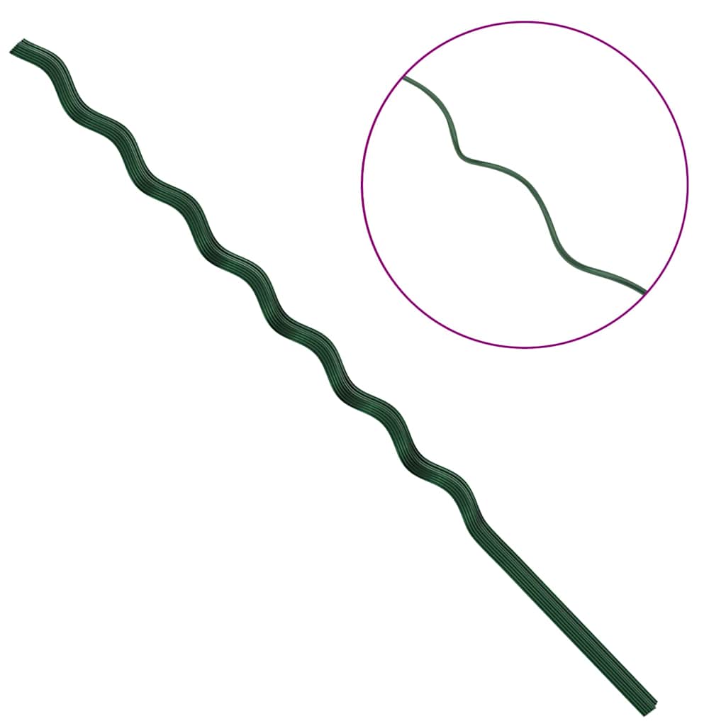 Supporto per piante 20 pcs Verde 170 x 0,6 x 0,6 cm Acciaio | homemem39