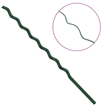 Supporto per piante 20 pcs Verde 170 x 0,6 x 0,6 cm Acciaio | homemem39