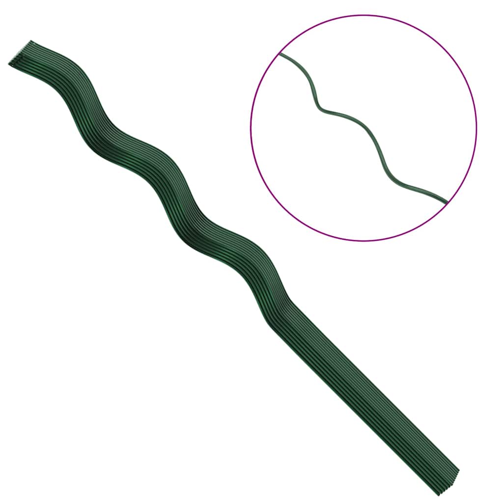 Supporto per piante 50 pcs Verde 110 x 0.6 x 0.6 cm Acciaio | homemem39