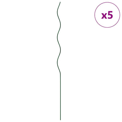 Sostegni a spirale per piante 5 pcs Verde 110 cm