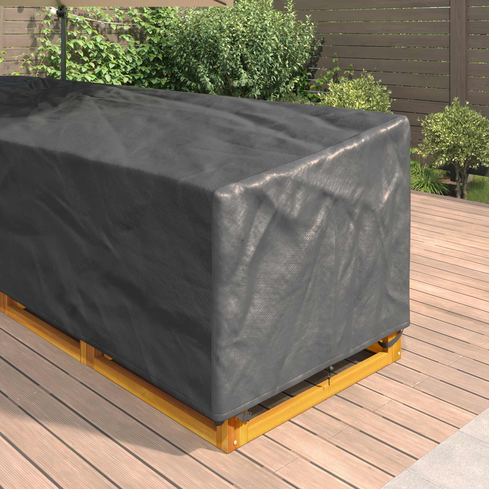 Copertura per mobili Nero 325 x 325 x 80 cm Tessuto Oxford 420D | homemem39