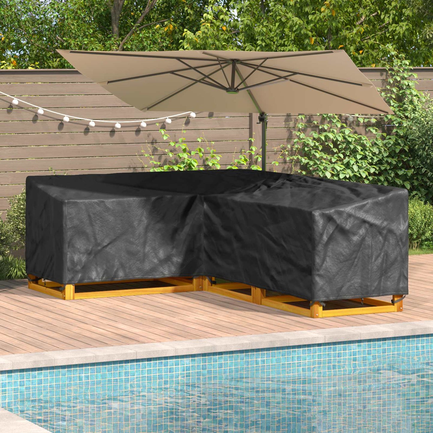 Copertura per mobili Nero 260 x 210 x 80 cm Tessuto Oxford 210D | homemem39