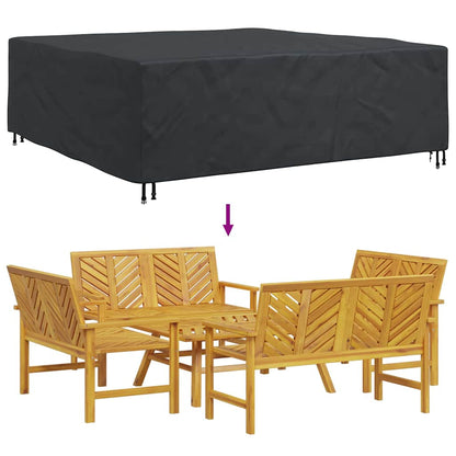 Copertura per mobili da esterno Nero 220 x 220 x 70 cm 210D