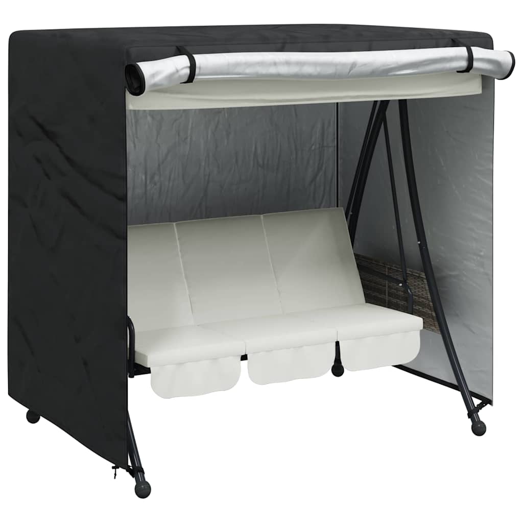 Copertura per dondolo da esterno Nero 175 x 125 x 180 cm | homemem39