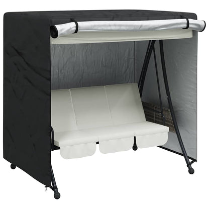 Copertura per dondolo da esterno Nero 175 x 125 x 180 cm | homemem39