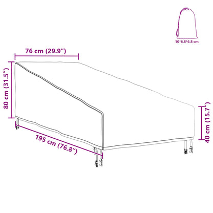 Copertura per mobili da esterno 195 x 76 x 82 cm Rettangolare
