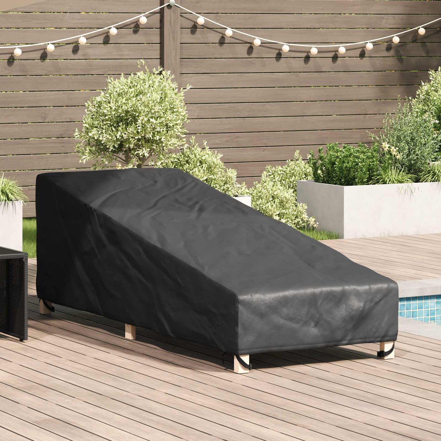 Copertura per mobili da esterno Nero 203 x 81 x 63 cm | homemem39