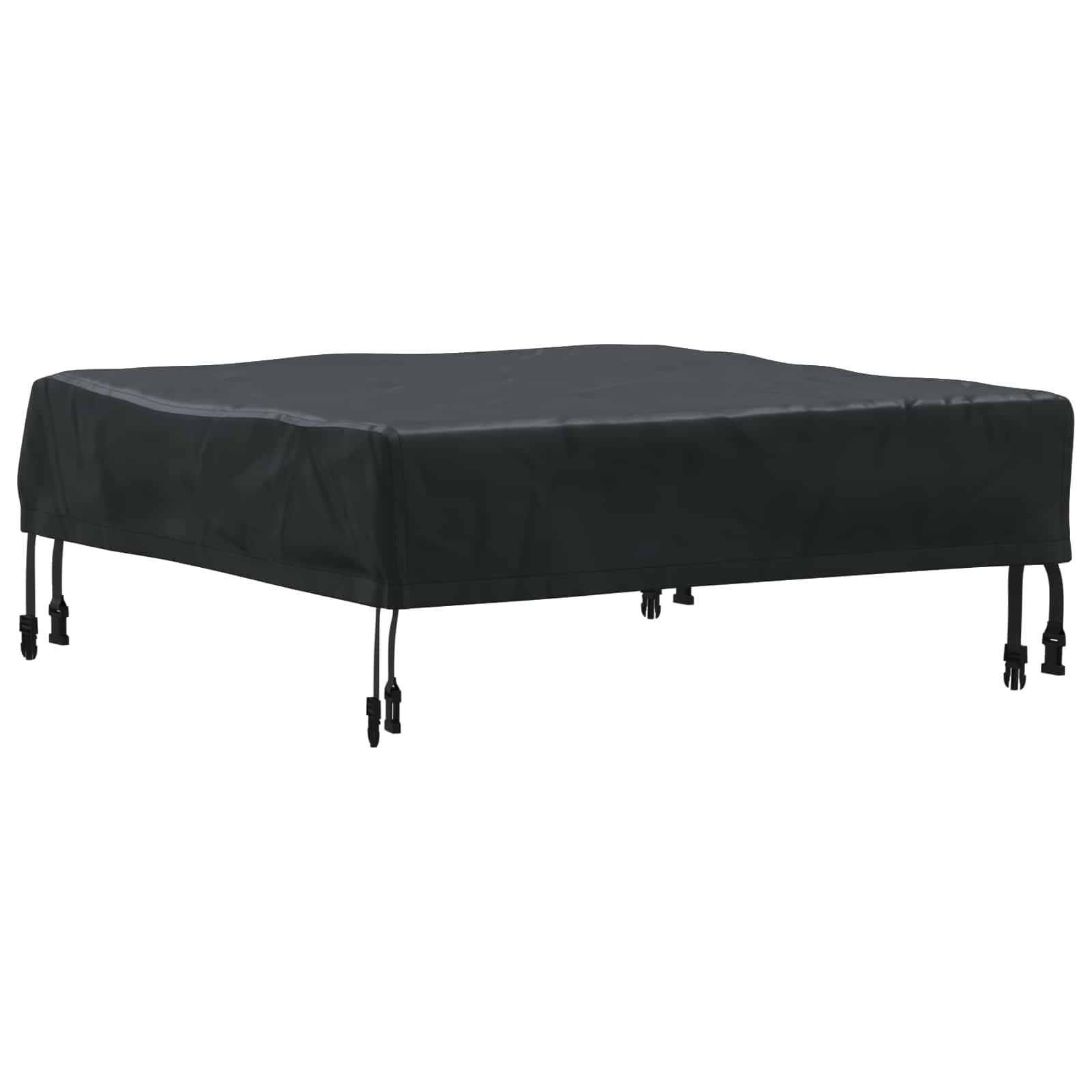 Copertura Tavolo Tinta unita Nero 62 x 62 x 15 cm Tessuto | homemem39