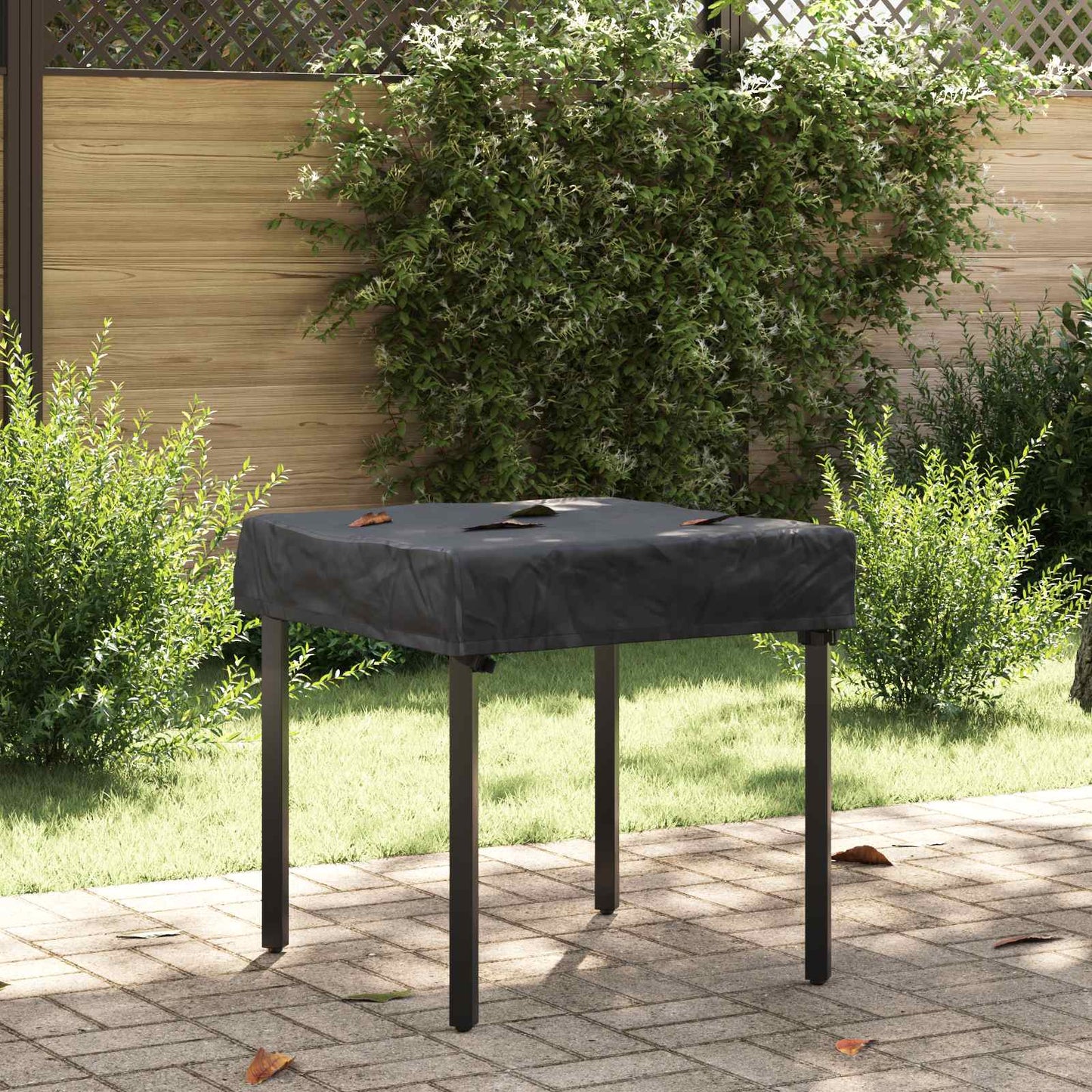 Copertura Tavolo Tinta unita Nero 82 x 82 x 15 cm Tessuto | homemem39