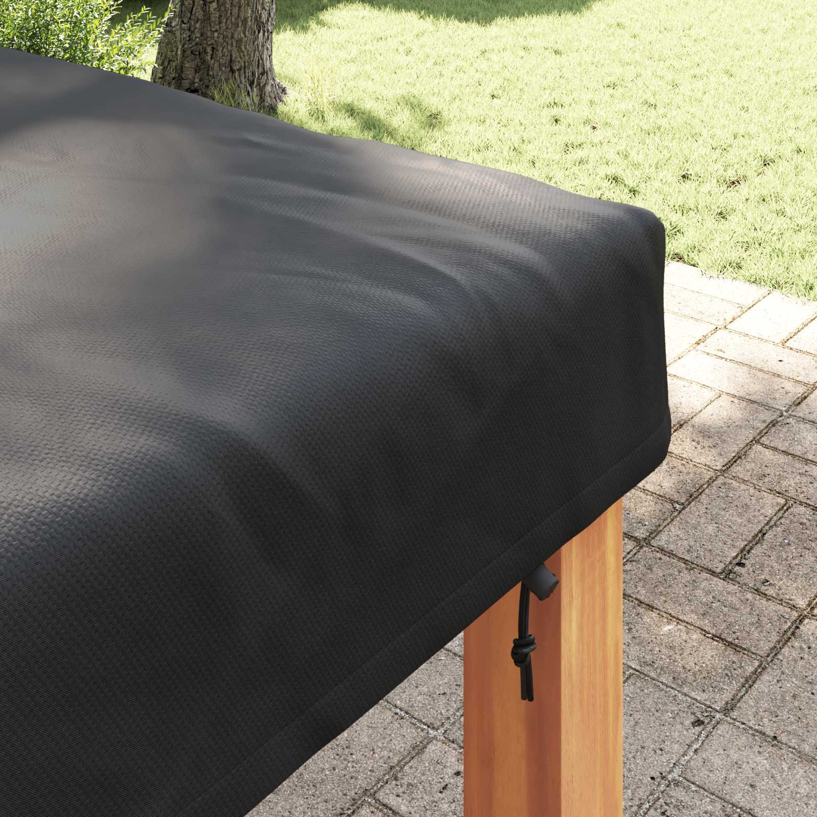 Copertura Tavolo Tinta unita Nero 122 x 122 x 15 cm Tessuto | homemem39