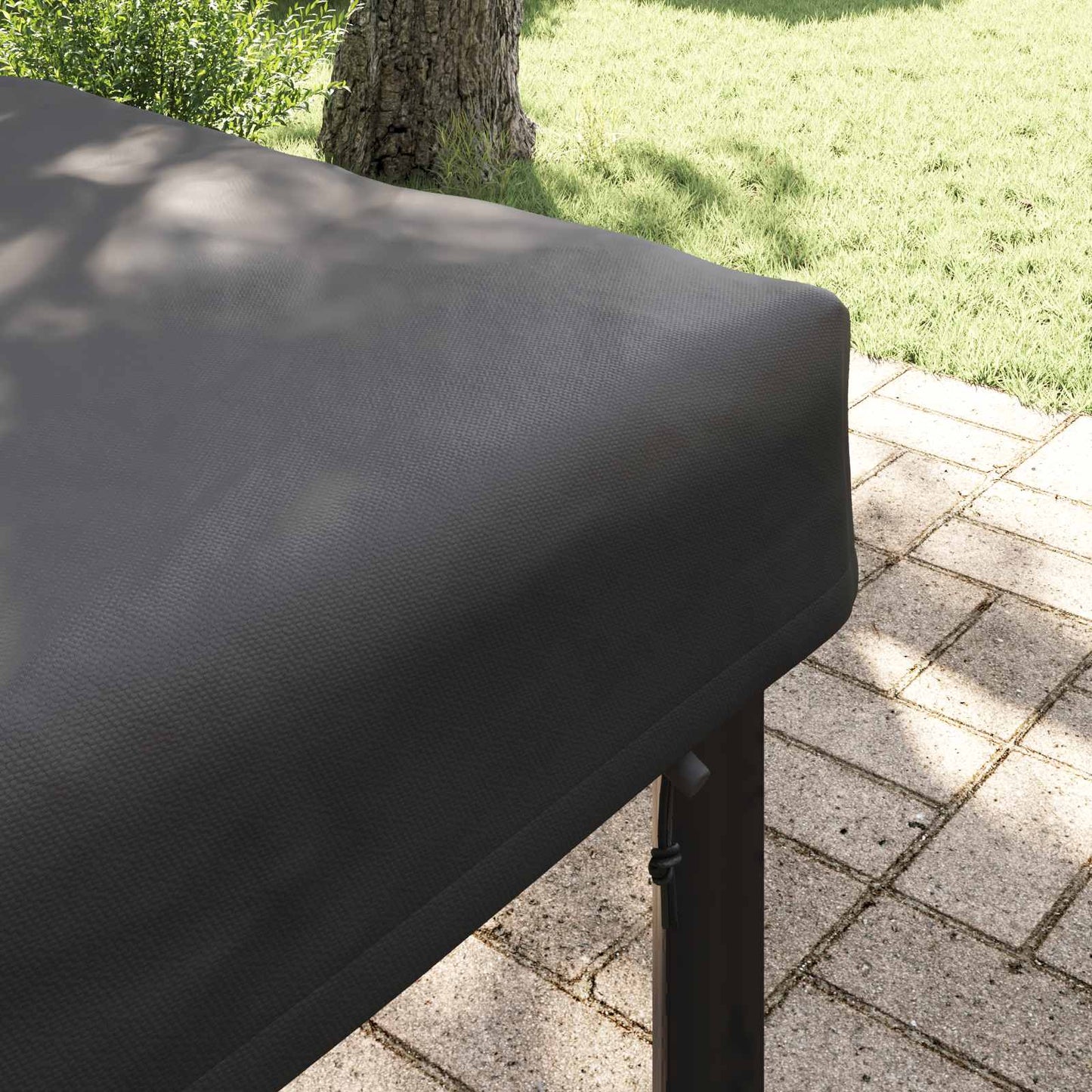 Copertura Tavolo Tinta unita Nero 152 x 92 x 15 cm Tessuto | homemem39