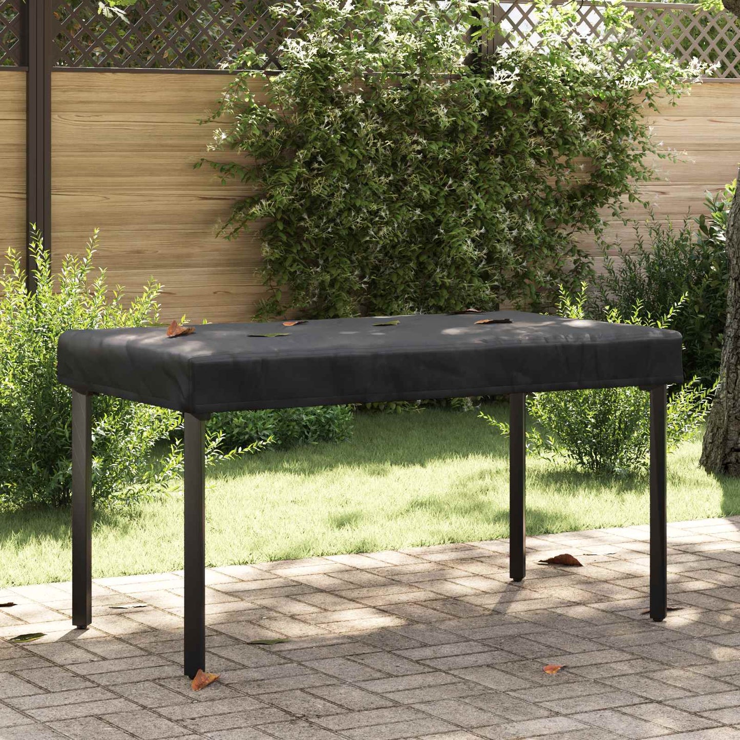 Copertura Tavolo Tinta unita Nero 152 x 92 x 15 cm Tessuto | homemem39