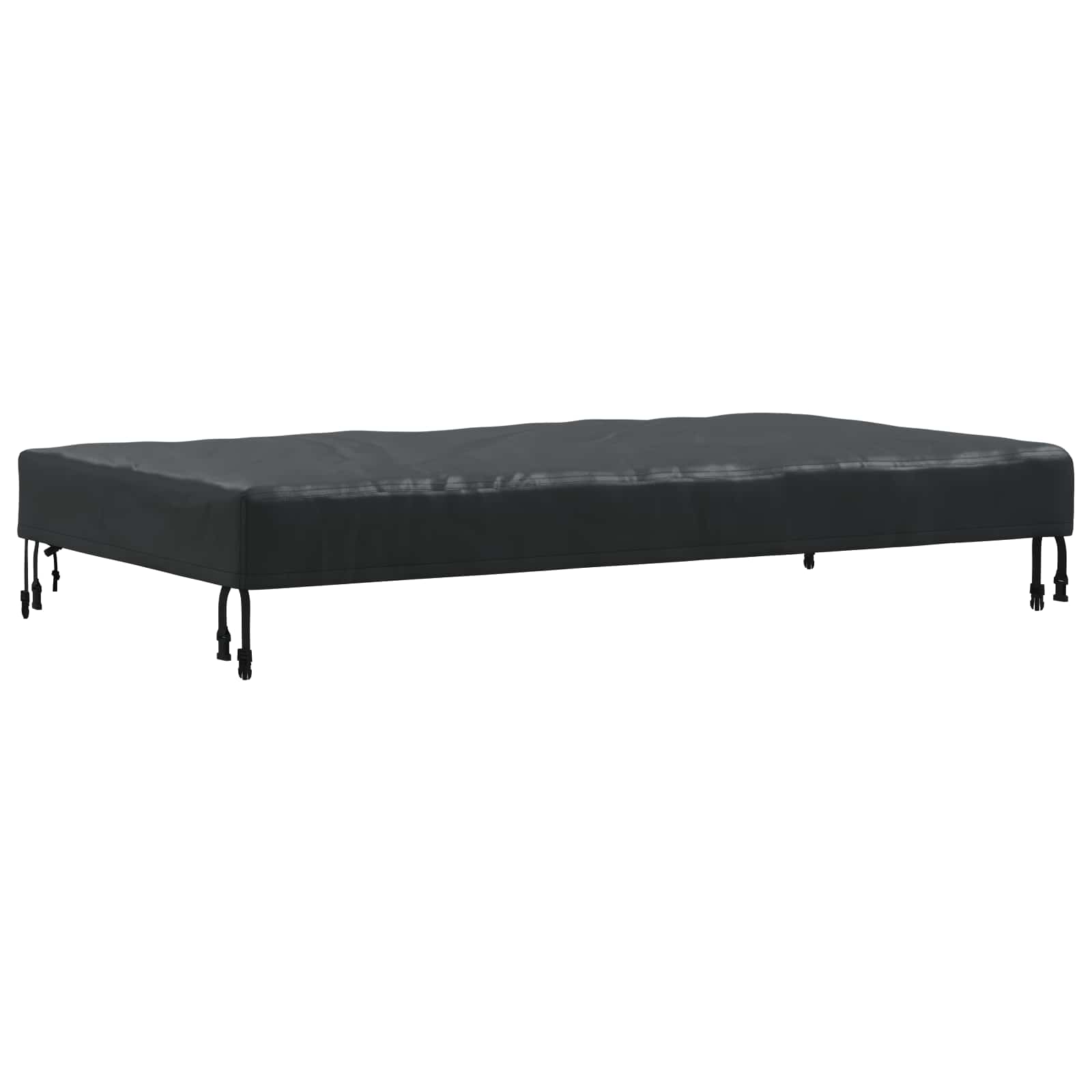Copertura Tavolo Tinta unita Nero 152 x 92 x 15 cm Tessuto | homemem39