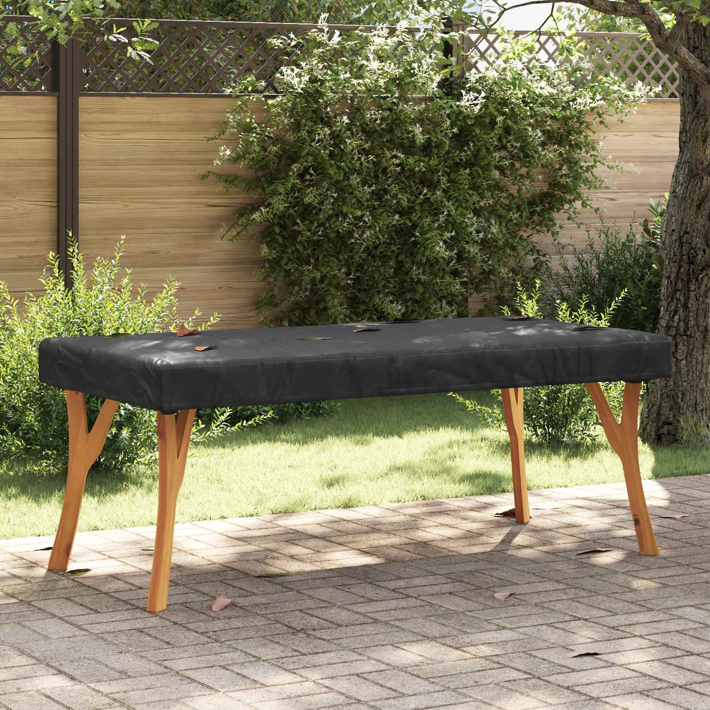 Copertura Tavolo Tinta unita Nero 162 x 92 x 15 cm Tessuto | homemem39