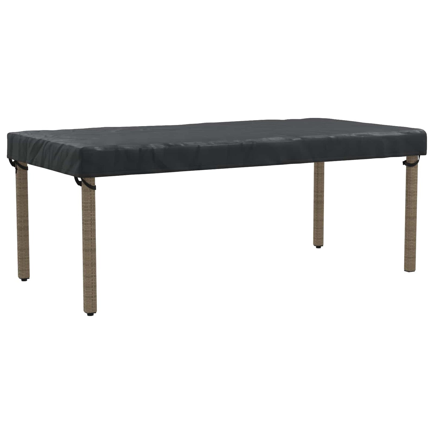 Copertura Tavolo Tinta unita Nero 202 x 92 x 15 cm Tessuto | homemem39