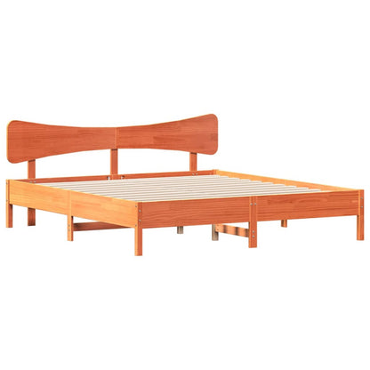 Giroletto senza Materasso Marrone Cera 180x200 cm Legno di Pino | homemem39