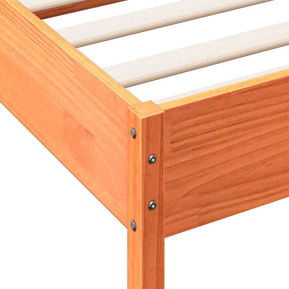 Giroletto senza Materasso Marrone Cera 135x190 cm Legno di Pino | homemem39