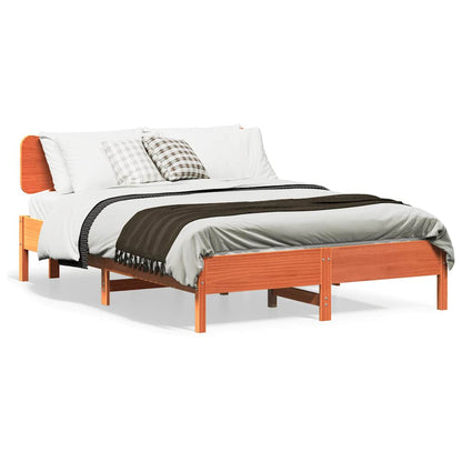 Giroletto senza Materasso Marrone Cera 135x190 cm Legno di Pino | homemem39