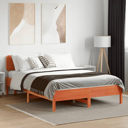 Giroletto senza Materasso Marrone Cera 120x190 cm Legno di Pino | homemem39