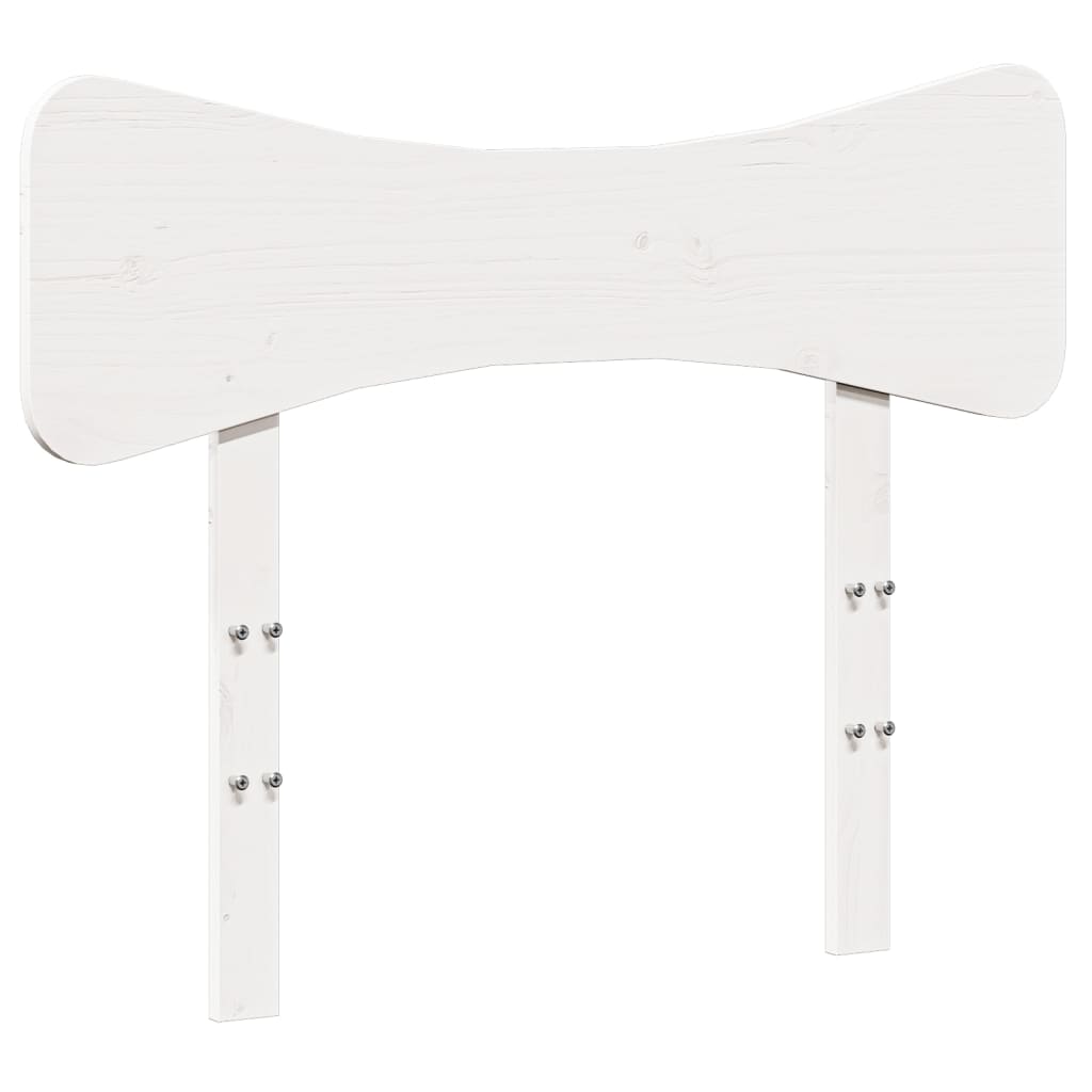 Giroletto senza Materasso Bianco 75x190 Legno Massello di Pino