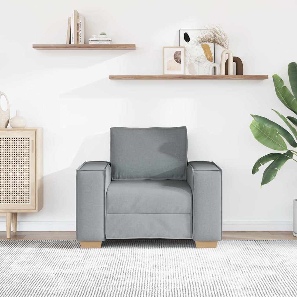 Poltrona Divano Grigio Chiaro 100x78x84 cm Tessuto | homemem39