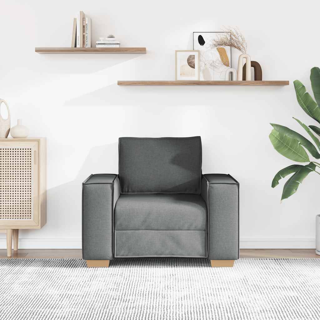 Poltrona Divano Grigio Scuro 100x78x84 cm Tessuto | homemem39