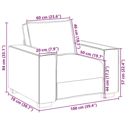 Poltrona Divano Verde Scuro 100x78x84 cm Tessuto | homemem39