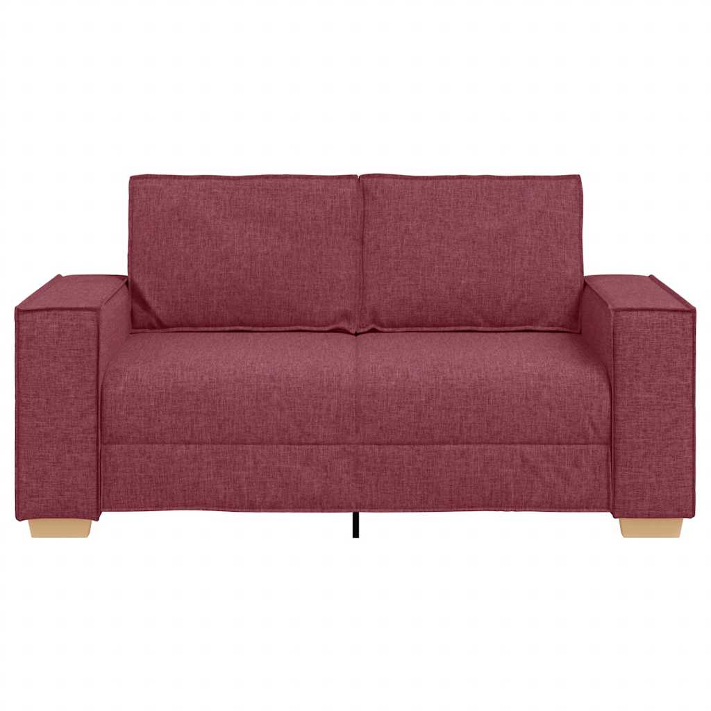 Divano a 2 posti rosso vino 160x78x84 cm in tessuto | homemem39