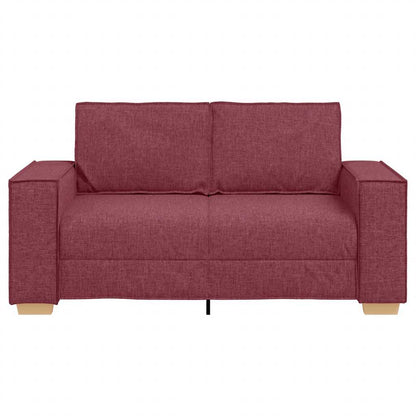 Divano a 2 posti rosso vino 160x78x84 cm in tessuto | homemem39