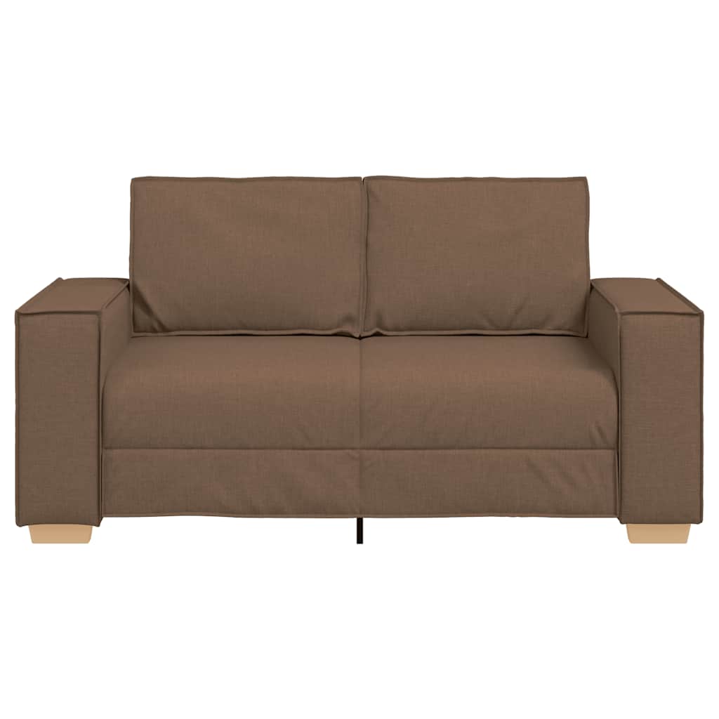 Divano a 2 posti Marrone 160x78x84 cm Tessuto | homemem39