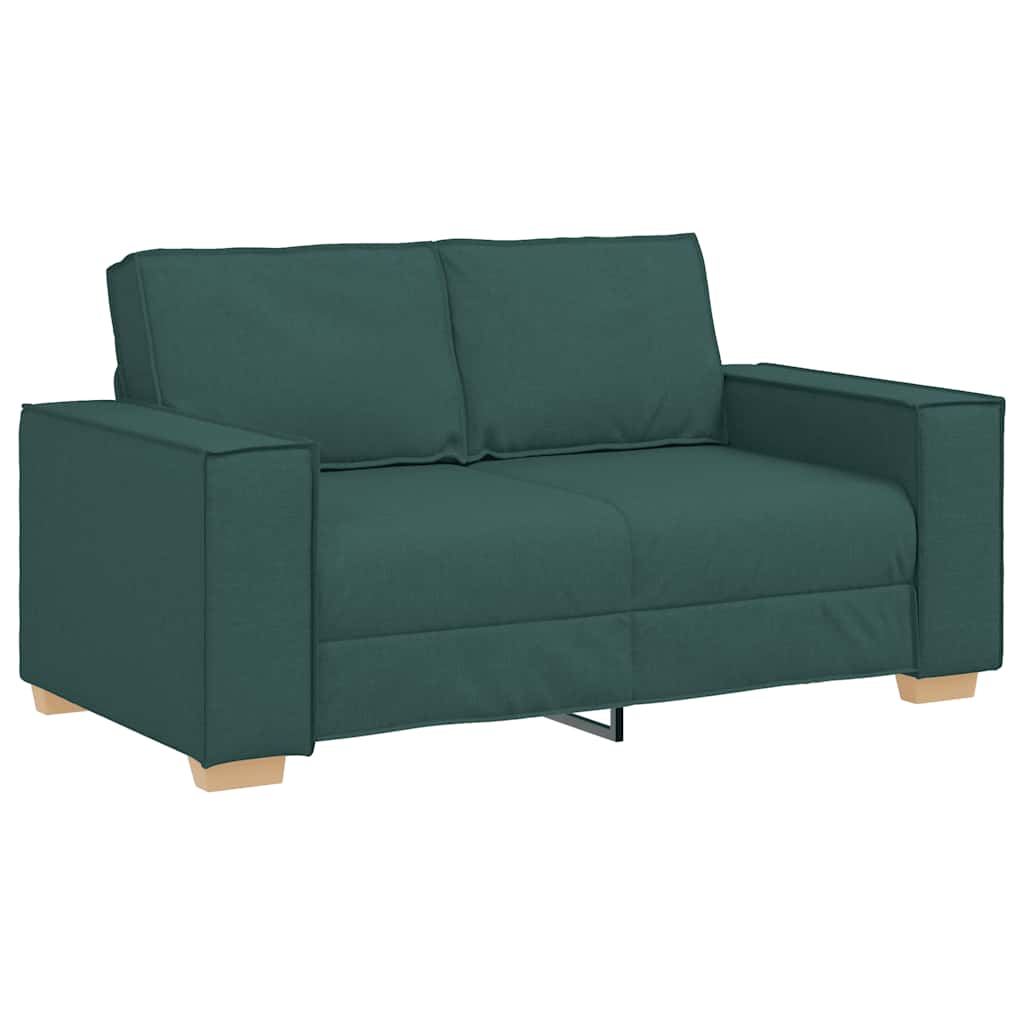 Divano a 2 posti Verde scuro 160x78x84 cm in tessuto | homemem39