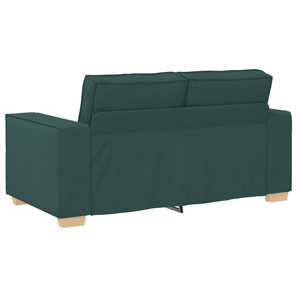 Divano a 2 posti Verde scuro 160x78x84 cm in tessuto | homemem39