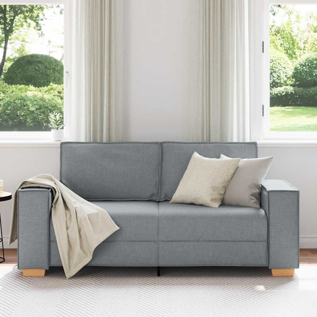Divano a 2 posti Grigio Chiaro 180x78x84 cm Tessuto | homemem39