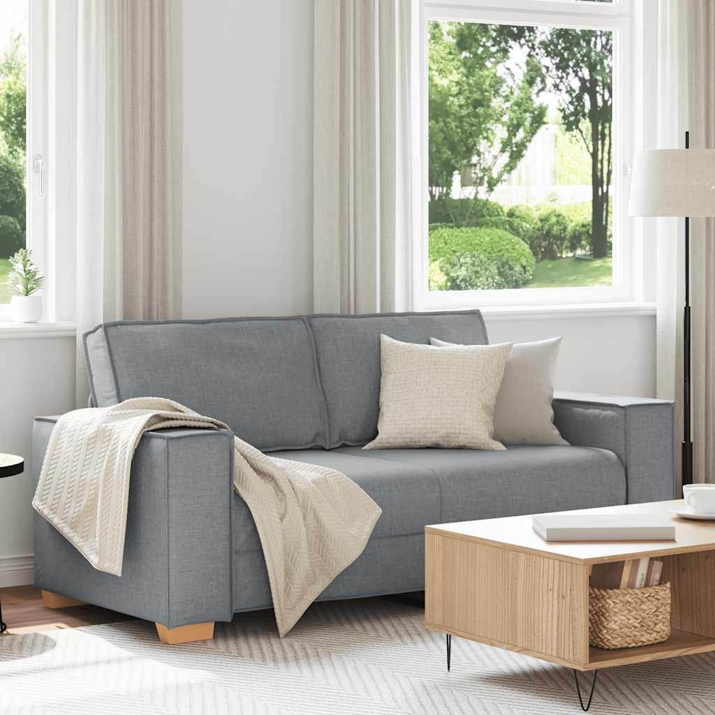 Divano a 2 posti Grigio Chiaro 180x78x84 cm Tessuto | homemem39