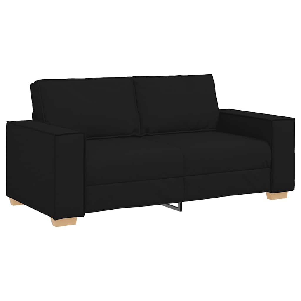 Divano a 2 posti Nero 180x78x84 cm Tessuto | homemem39