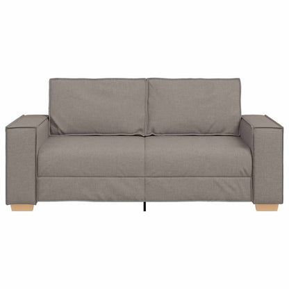 Divano a 2 posti tortora 180x78x84 cm in tessuto | homemem39