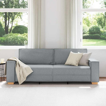 Divano a 3 posti Grigio Chiaro 220x78x84 cm Tessuto | homemem39