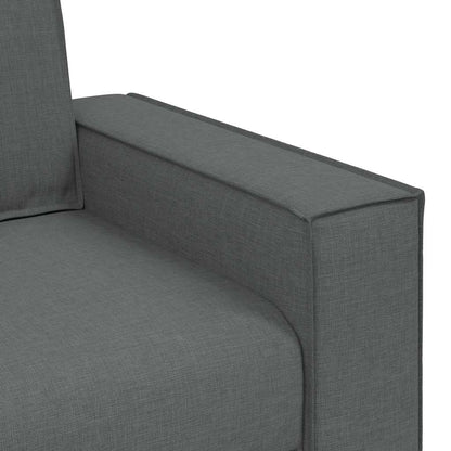 Divano a 3 posti Grigio scuro 220x78x84 cm in tessuto | homemem39