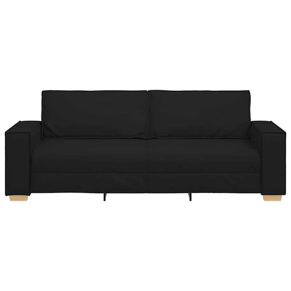 Divano a 3 posti Nero 220x78x84 cm Tessuto | homemem39