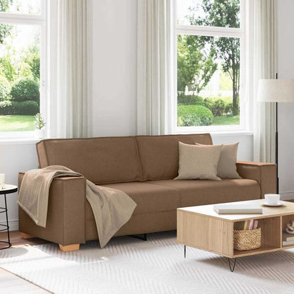 Divano a 3 posti Marrone 180 cm Tessuto | homemem39