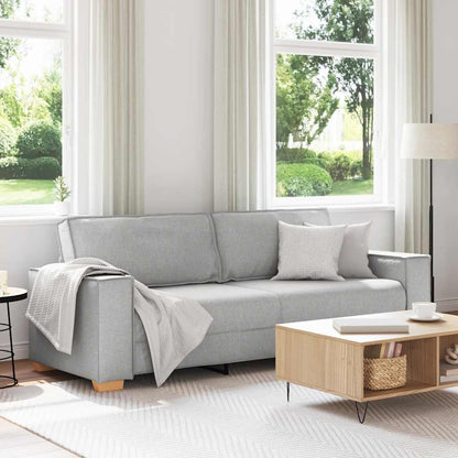 Divano a 3 posti Grigio Nuvola 220x78x84 cm in Tessuto | homemem39
