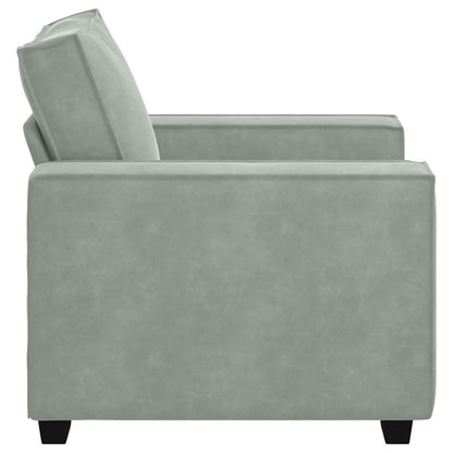 Divano Sedia Grigio Chiaro 60 cm Velluto - homemem39