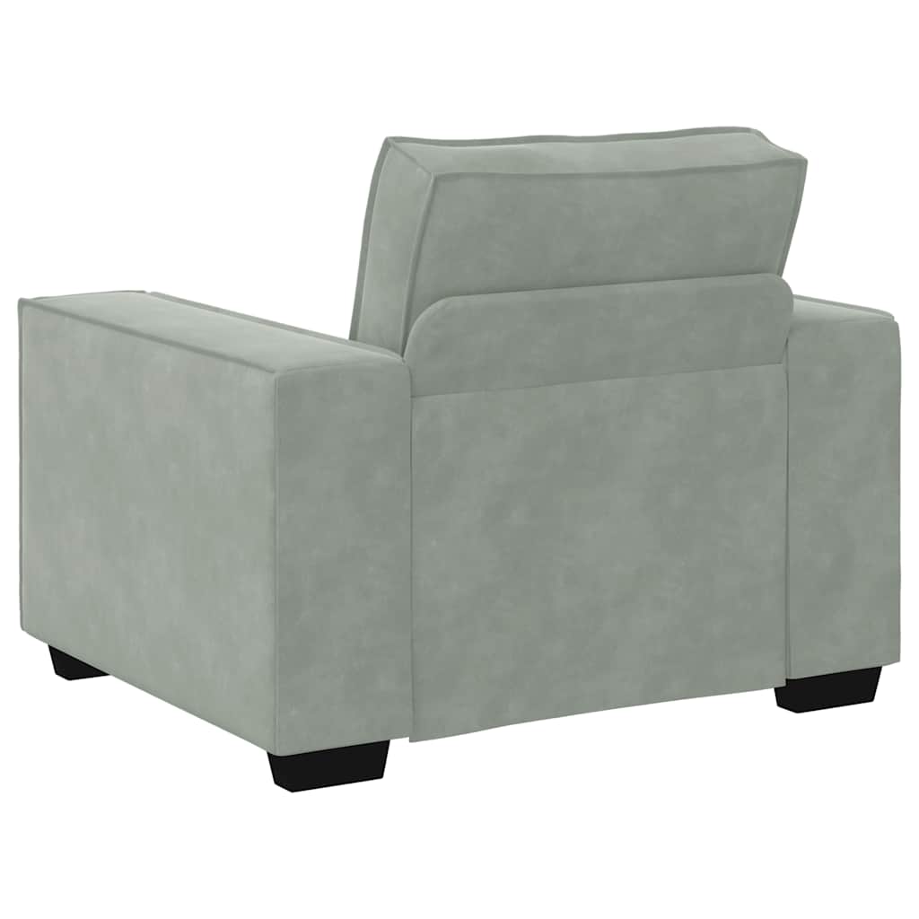 Divano Sedia Grigio Chiaro 60 cm Velluto - homemem39