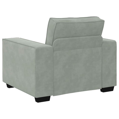 Divano Sedia Grigio Chiaro 60 cm Velluto - homemem39