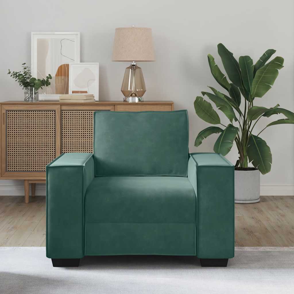 Divano Sedia Verde Scuro 60 cm Velluto - homemem39