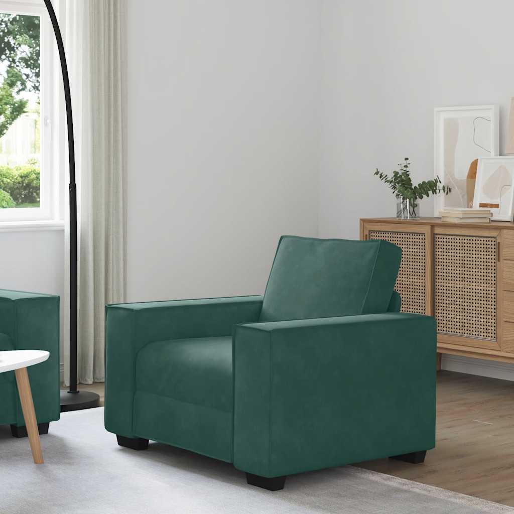 Divano Sedia Verde Scuro 60 cm Velluto - homemem39